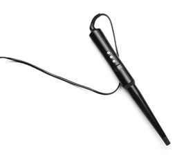 Curling iron on white background