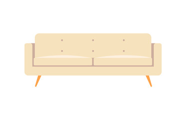 Vector isolated illustration sofa for living, public library or office