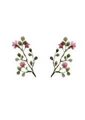 Blackberries and leaves isolated on a white background. Hand drawn watercolor illustration.