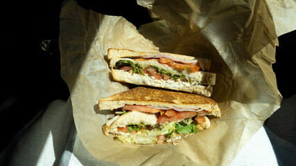 fresh toasted turkey club sandwich 