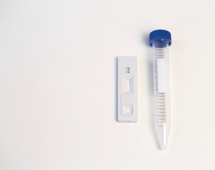 test system for determining the virus in the human body by blood on a monochrome background