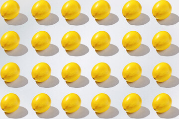 Lemon pattern on a white background