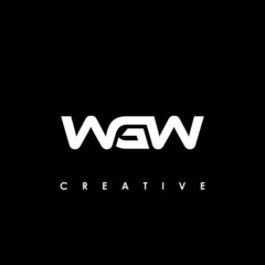 WGW Letter Initial Logo Design Template Vector Illustration