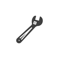 Spanner vector icon. filled flat sign for mobile concept and web design. Wrench glyph icon. Symbol, logo illustration. Vector graphics