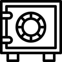 
Bank Vault Flat Vector Icon 
