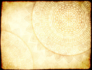 Vintage backdrop with Round Geometric Ornament