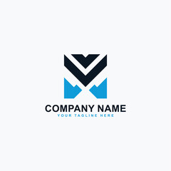 Letter M and cross logo design vector. Monogram M logo symbol.