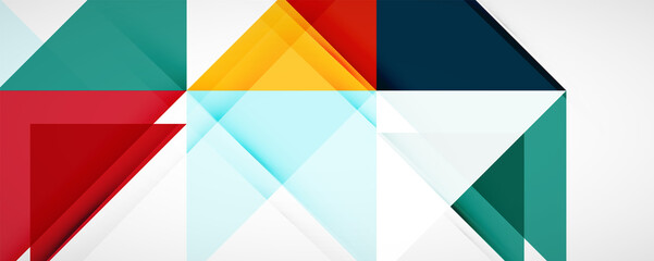 Set of vector triangle geometric backgrounds. Vector illustration for covers, banners, flyers and posters and other designs