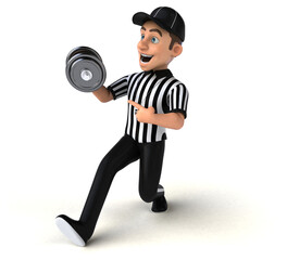 Fun 3D Illustration of an american Referee