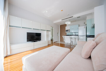 Modern bright flat interior design