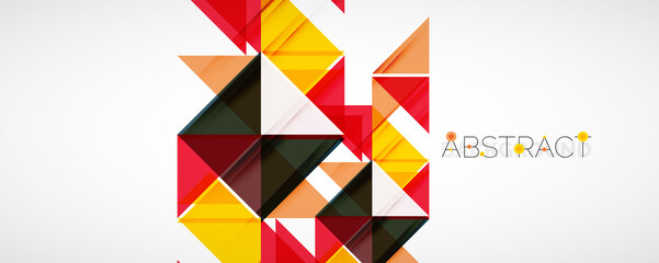 Set of vector triangle geometric backgrounds. Vector illustration for covers, banners, flyers and posters and other designs