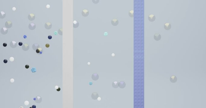 3D render of macro animation of a stylized two-stage filter for water, air in an approximate view. 