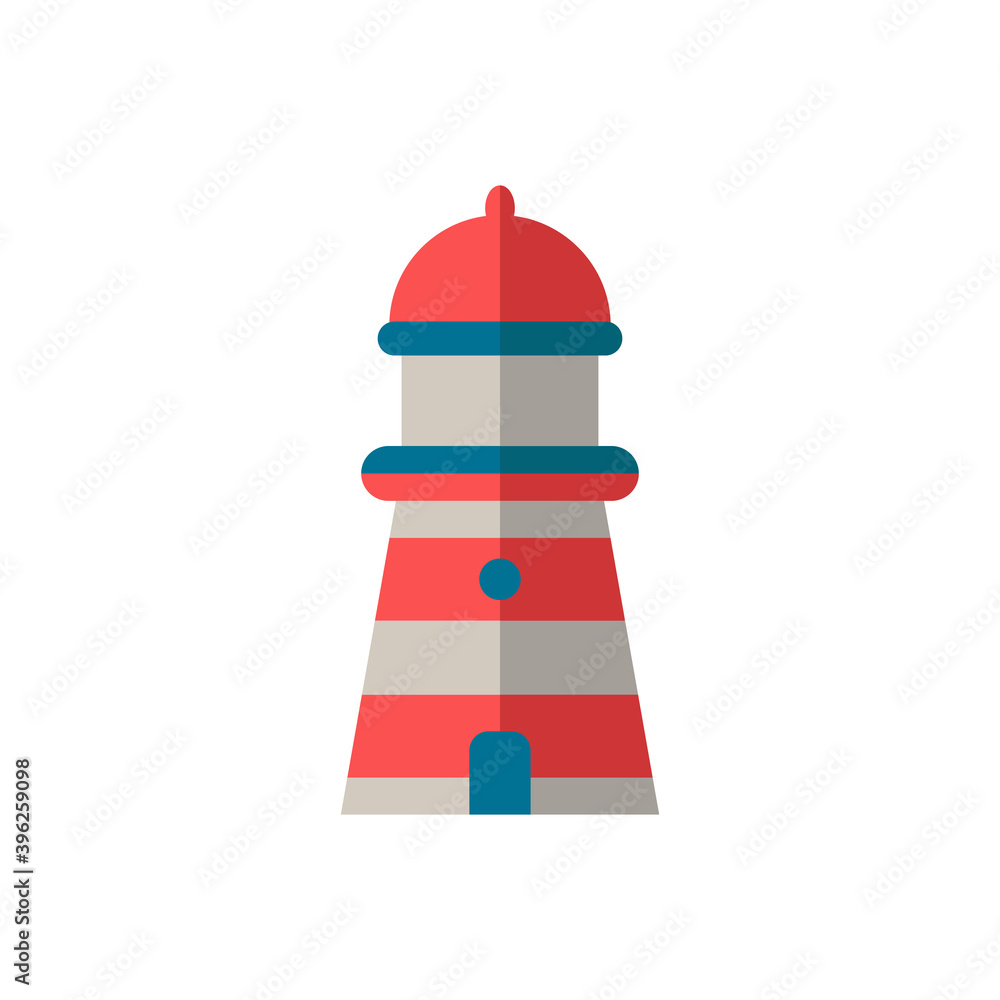 Poster lighthouse icon. simple element from port collection. creative lighthouse icon for web design, templ