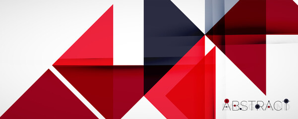 Set of vector triangle geometric backgrounds. Vector illustration for covers, banners, flyers and posters and other designs