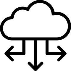 
Cloud Sharing Vector Icon
