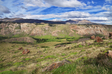 The panorama view close Fitz Roy, El Chalten, Patagonia, Argentina