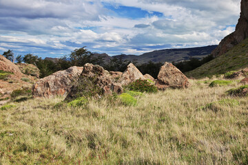 The panorama view close Fitz Roy, El Chalten, Patagonia, Argentina