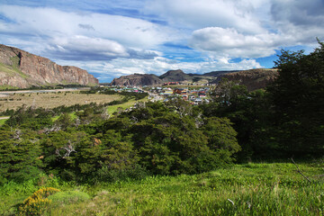 Naklejka premium The view on El Chalten, Patagonia, Argentina