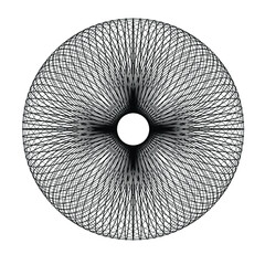 Obraz premium Circle lines . Vector Illustration .Technology round Logo . Design Globe element . Abstract Geometric shape . Spirograph