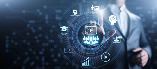 Webinar E-learning Online Seminar Education Business concept.