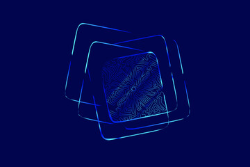 Luxury blue design with dark background. Abstract vector illustration. Dark minimalist wallpaper