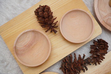 wooden cutlery on the table