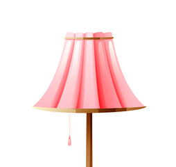 Cosy floor lamp with a soft pink lampshade