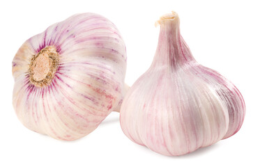 garlic isolated on white background. full depth of field