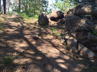 huge stones in the forest of Krasnoyarsk