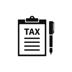 Tax form icon design isolated on white background. vector illustration