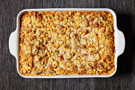 Pumpkin Dump Cake With Hazelnuts And Rolled Oats