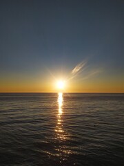 Naklejka premium sunset over the sea