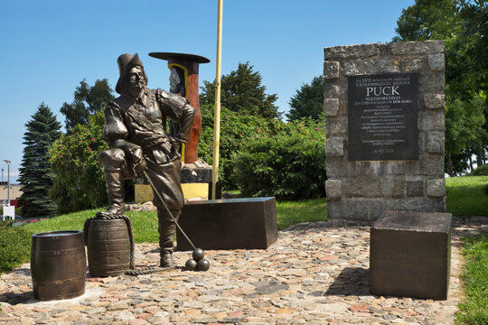 Monument to captain Szczesny Niewiarowski in Puck. Poland
