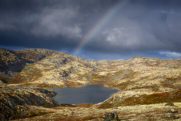 rainbow over the lake - 396274055