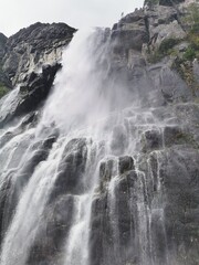 waterfall in the mountains