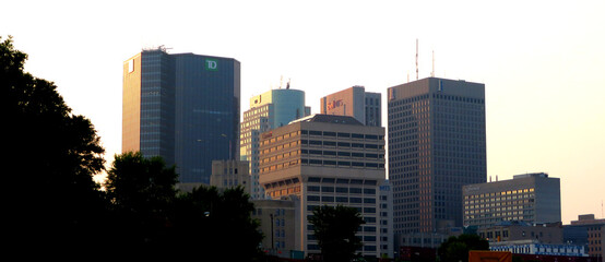 The Skyline of Winnipeg. Winnipeg Manitoba Canada.
