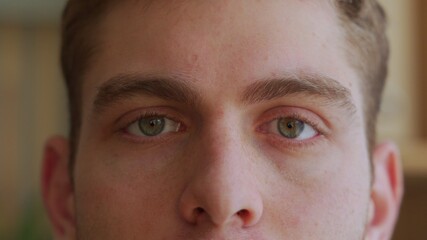 Close up of a man's bright beautiful eyes