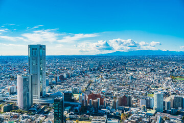 東京都庁の展望台から見た町並み