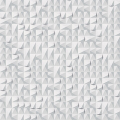 Trendy abstract white template with pattern of randomly arranged geometric shapes. 3d rendering illustration