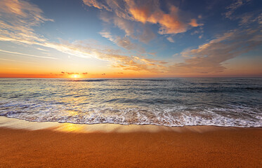 Sky background on sunset. Nature composition!