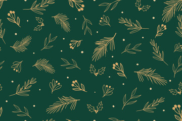 Happy Holidays Seamless pattern vector. Happy New year 2021 background. Happy Winter patterns design concept for fabric, cover, invitation card, website banner, social media story and post.