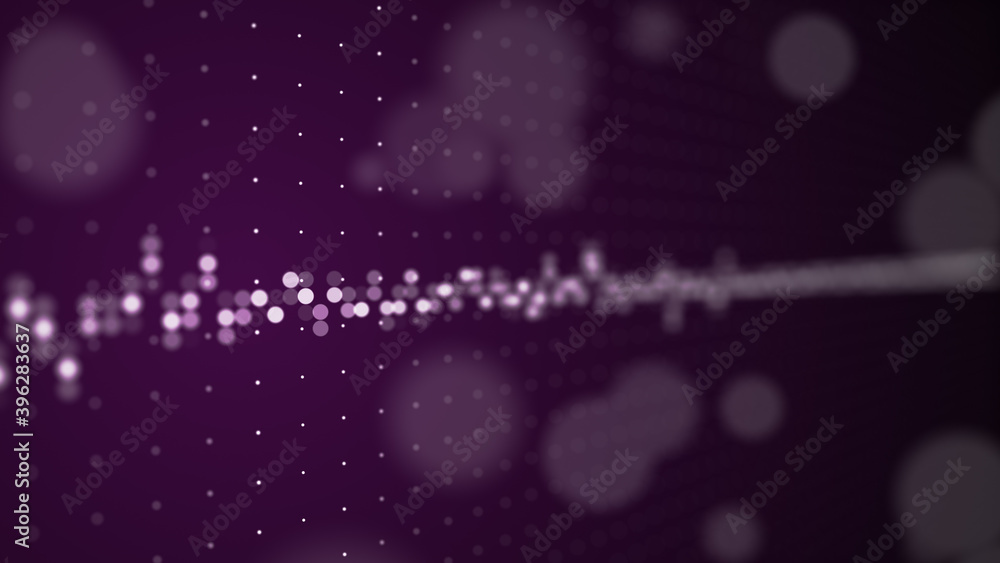 Poster dark purple texture with dotted line 3d rendering.