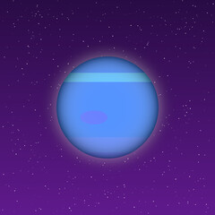 Colorful neptune planet icon