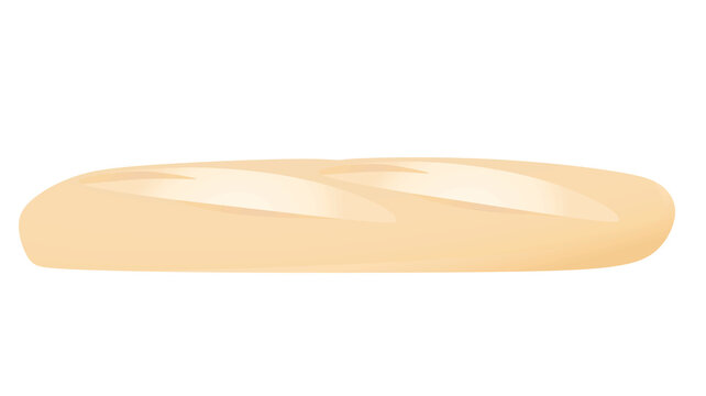 Baguet isolated on white background