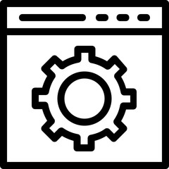 
Web Development Vector Line Icon 
