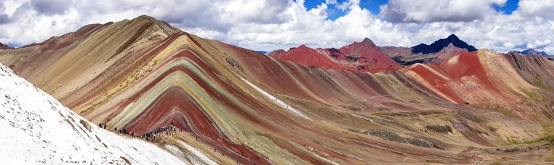 Crédence de cuisine en verre imprimé Vinicunca Rainbow mountains Andes near Cusco in Peru