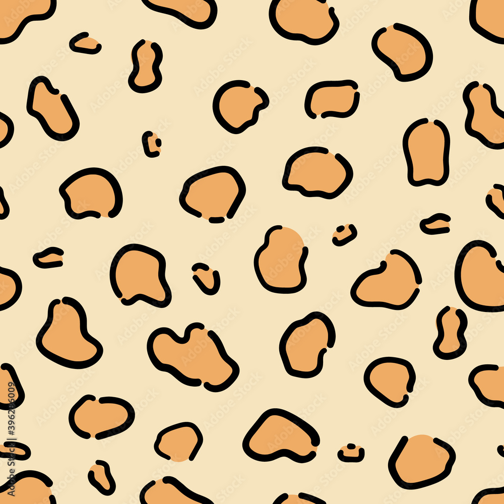 Aufkleber leopard pattern. abstract leopard seamless pattern. vector illustration.