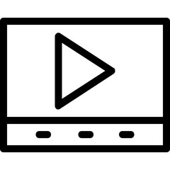 
Media Player Vector Line Icon
