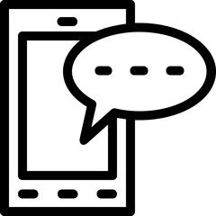
Text Message Vector Line Icon
