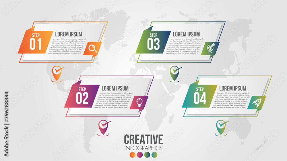 Poster infographic modern timeline design vector template for business with 5 steps or options illustrate a